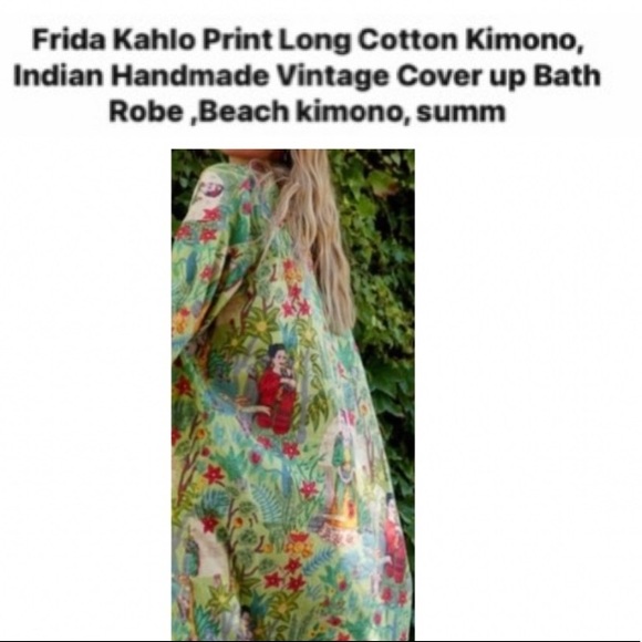 🌟Frida Kahlo Kimono (vintage fabric) - Picture 10 of 16